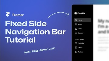 Fixed Side Navigation Bar in Framer | Step-by-Step No-code Tutorial