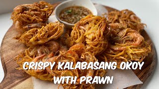 VLOG # 35. CRISPY KALABASANG OKOY WITH PRAWNS. (VEGETABLE FRITTERS) EASY AT ANG SARAP!