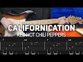 Red hot chili peppers  californication guitar lesson with tab  slane castle solo