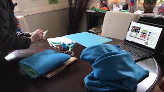 Puppet Making: Gluing the Fleece Fabric to the Foam Body