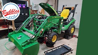 Easy Oil Change John Deere 1025R (Without Removing any Tires) Engine - Transmission - Front Axle by Bubbles 8V92 1,888 views 1 year ago 11 minutes, 46 seconds
