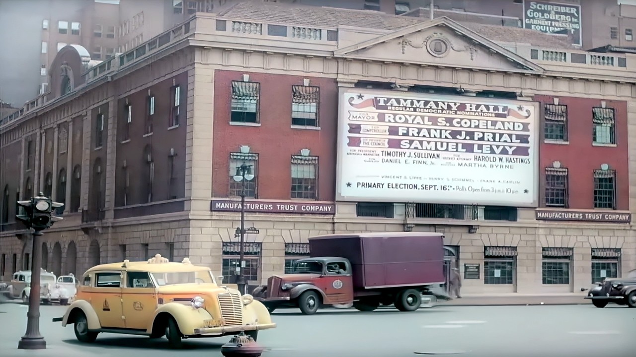 New York City 1937 in color, Street Scenes [60fps, Remastered] Sound Design