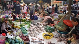 Compilation Food Market in The Morning - Morning Chbar Ampov Food Market Vs Boeng Trabek Market