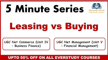 Leasing vs Buying | 5 Min Series | UGC NET Management | UGC NET Commerce