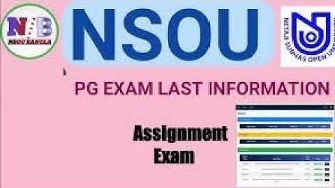 NSOU PG online Assignment submission full process step by step