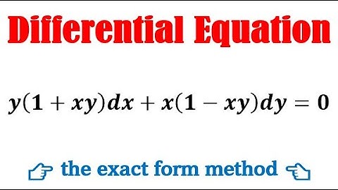 Solve y(1+xy)dx+x(1-xy)dy=0
