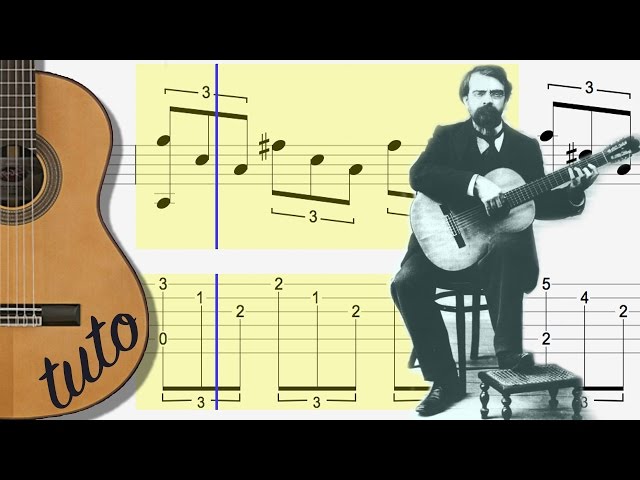 TUTO - ARPEGGIO ROMANTICO -  FINGERSTYLE CLASSICAL GUITAR - etude de TARREGA