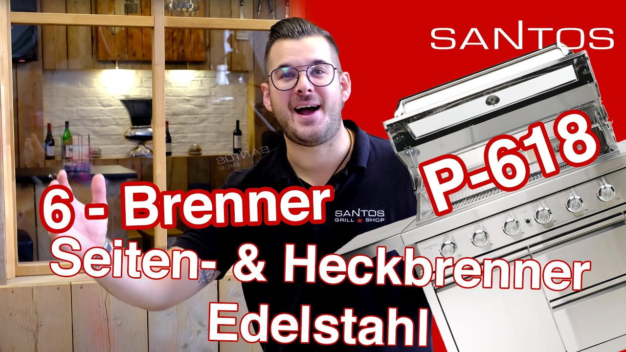 Großer Edelstahl Gasgrill 2021🔥: SANTOS P-618 Vorstellung Test ...