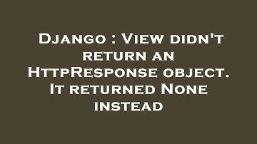 Django : View didn
