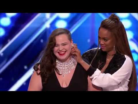 Yoli Mayor sings Ed Sheeran- Make It Rain Americas Got Talent 2017