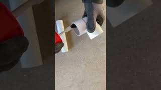 ASMR Plumbing. Solvent welding waste pipe.