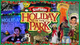 Six Flags Over Texas Holiday In The Park 2023 Christmas Decoration Walkthrough And Themed Rides