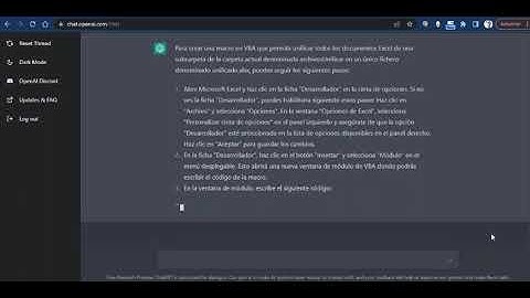 Macro VBA mediante chatGPT