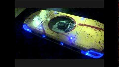 psp 3000 4 colors splatter paint 8 leds soundreactive mod by lobo