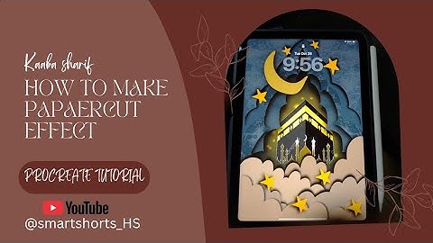 Paper cut effect |procreate tutorial| step by step #digitalart #Papercut #easy #islamic
