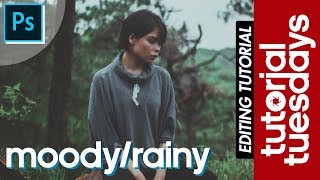 HOW TO EDIT MOODY/RAINY PHOTOS with PHOTOSHOP | Tutorial Bites screenshot 2