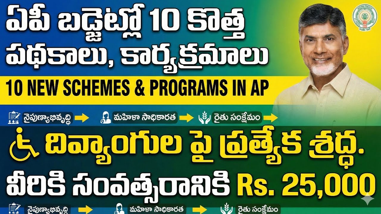 AP BUDGET 2026 | 10 కొత్త పథకాలు | 10 NEW SCHEMES/PROGRAMS 