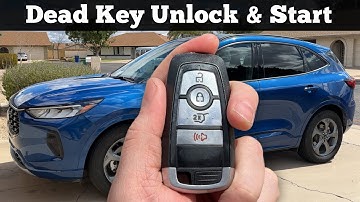 2020 - 2025 FORD ESCAPE - How to Unlock, Open & Start With Dead Remote Key Fob Battery Not Working