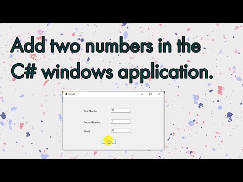 How to add two numbers in C#.
