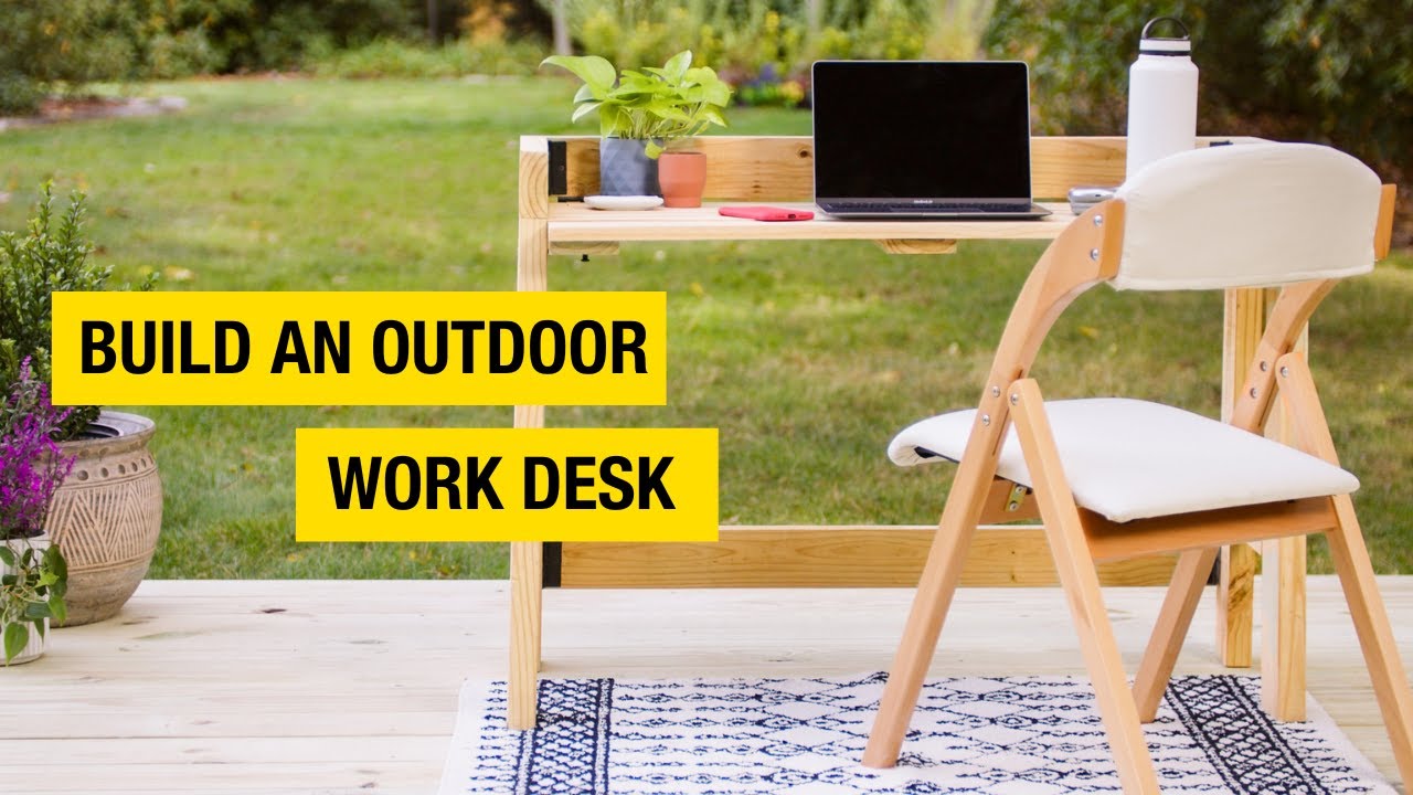 Building a DIY Outdoor Work Desk | YellaWood - YouTube