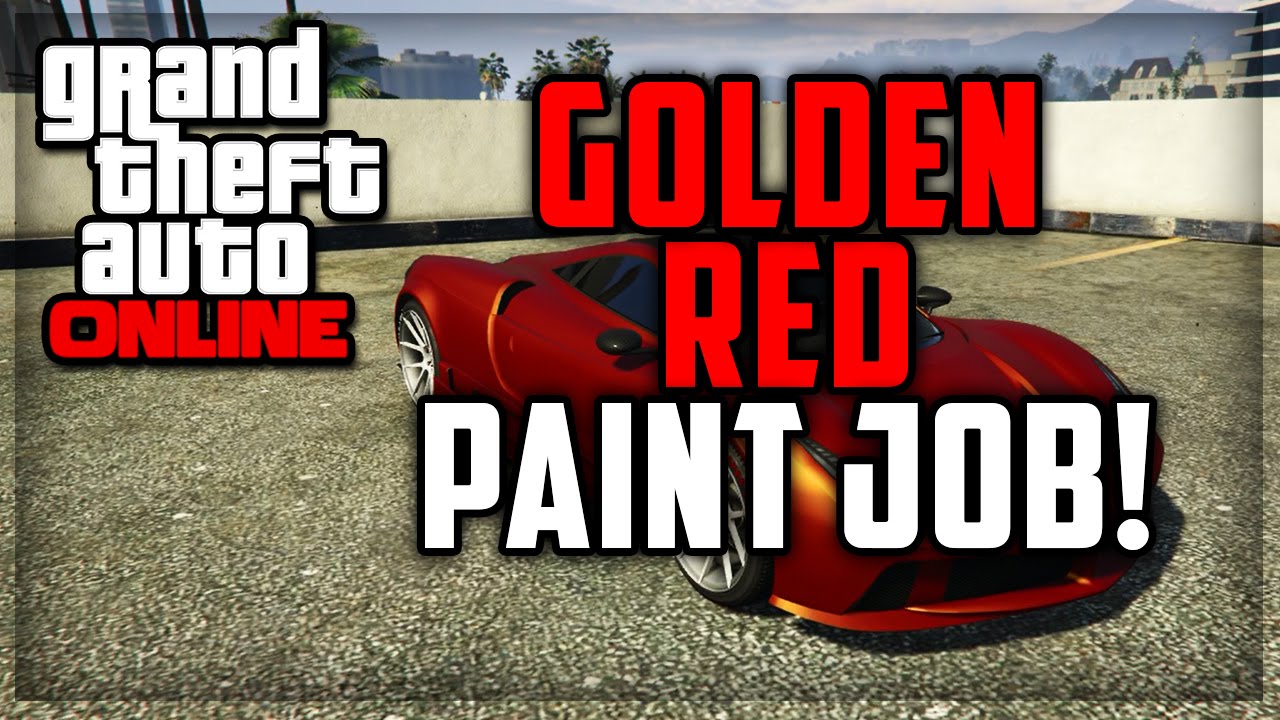 GTA 5 Online Rare Paint Job Guide Golden Red! (GTA 5) YouTube