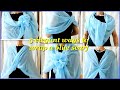 ♥【ブルーのストールの巻き方】エレガントに！結婚式におススメ５アレンジ　5 elegant ways to wear a blue scarf good for wedding ceremony
