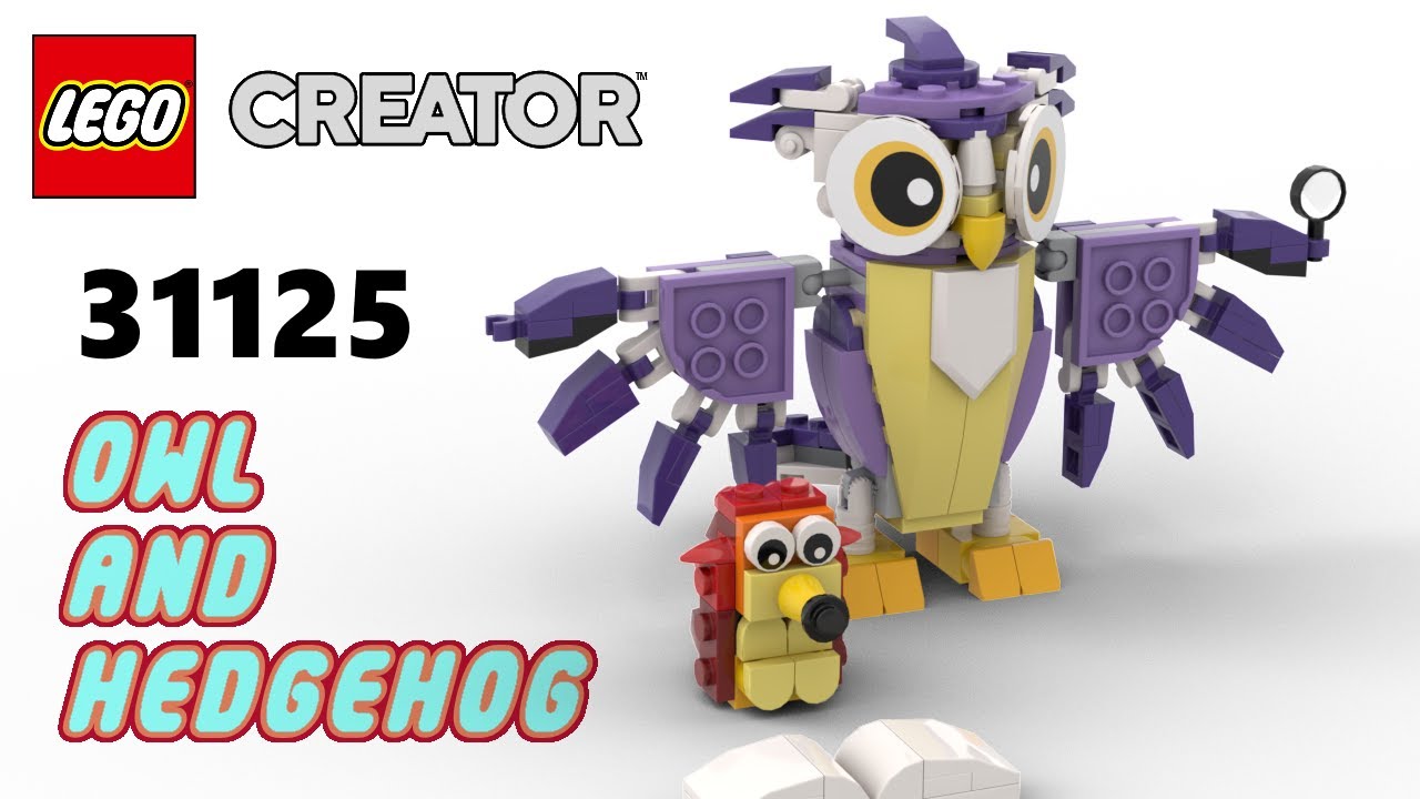 LEGO 31125 FANTASY FOREST CREATURES : OWL AND HEDGEHOG | LEGO Creator 3D  INSTRUCTIONS