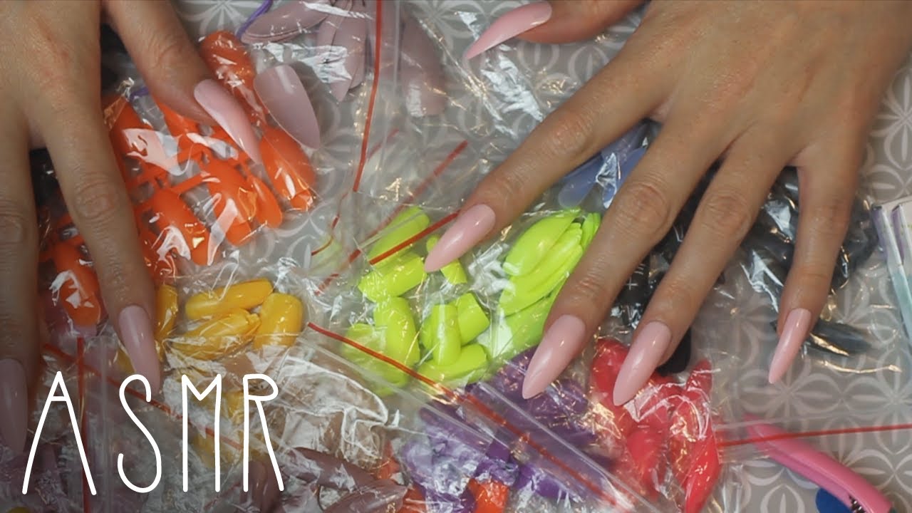 ASMR MEGA fake nails haul (🎧 soft spoken, packaging sounds, crinkles)