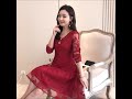 【韓國K.W.】親膚蕾絲V領訂珠洋裝-2色 product youtube thumbnail