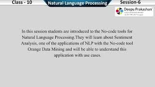 Chapter-6 Unit-6 Session-6.1 Natural Language Processing: Use Case Walkthrough