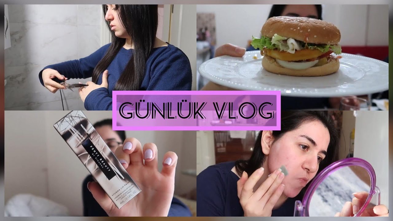 EVDE HAMBURGER YAPTIM 🍔 | Akşam bakım rutinim , Yüz kıllarımı aldım , Sephora Alışverişim + VLOG