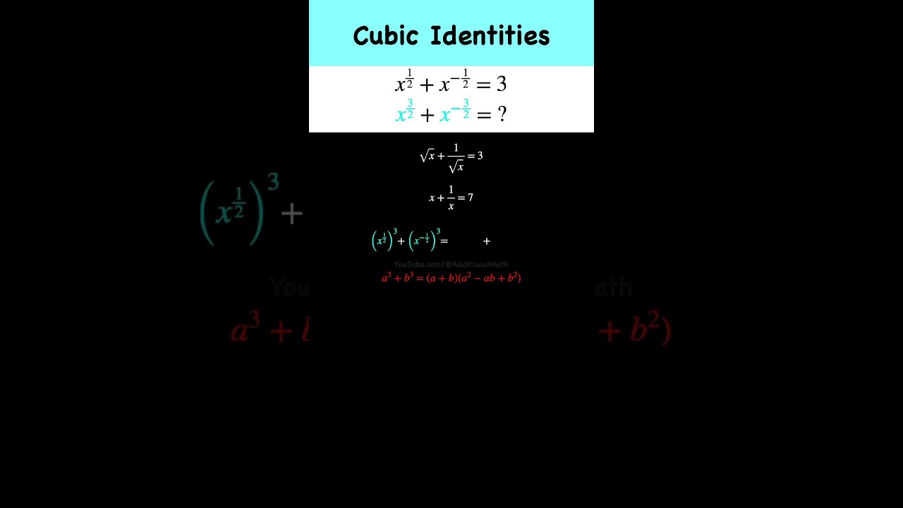 Cubic Identities – Sum Of Cubes, Difference Of Cubes And Surds | O-Level Additional Math