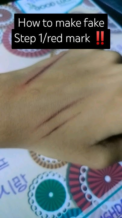How To Make A Fake Cut With Pen how to make fake cuts in your 🏻 - YouTube