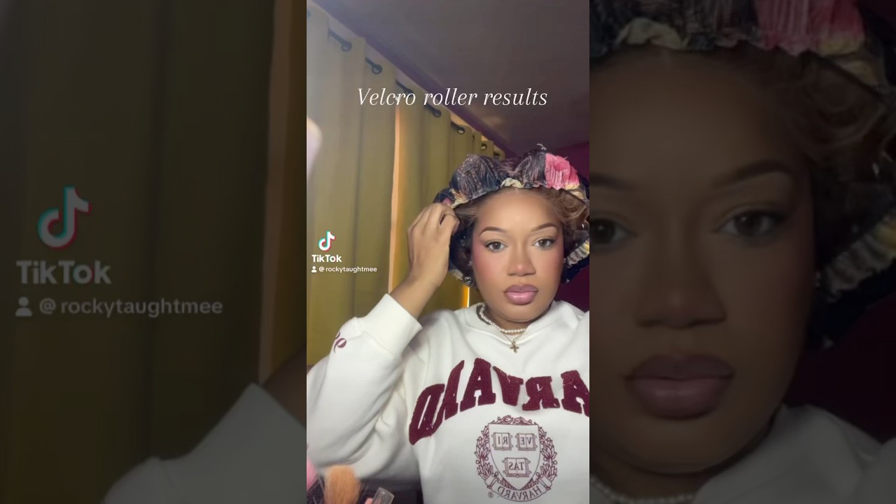 Velcro hair roller results #tiktokvideo ￼