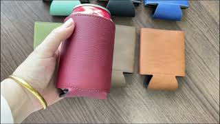 Laserable Leatherette Magnet Can Cooler