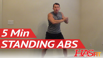 HASfit 5 Minute Standing Abs Workout - Standing Ab Exercises - Abdominal Exercise Standing Up
