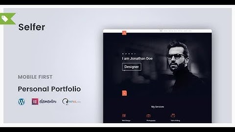 Selfer – Minimal Personal Portfolio WordPress Theme