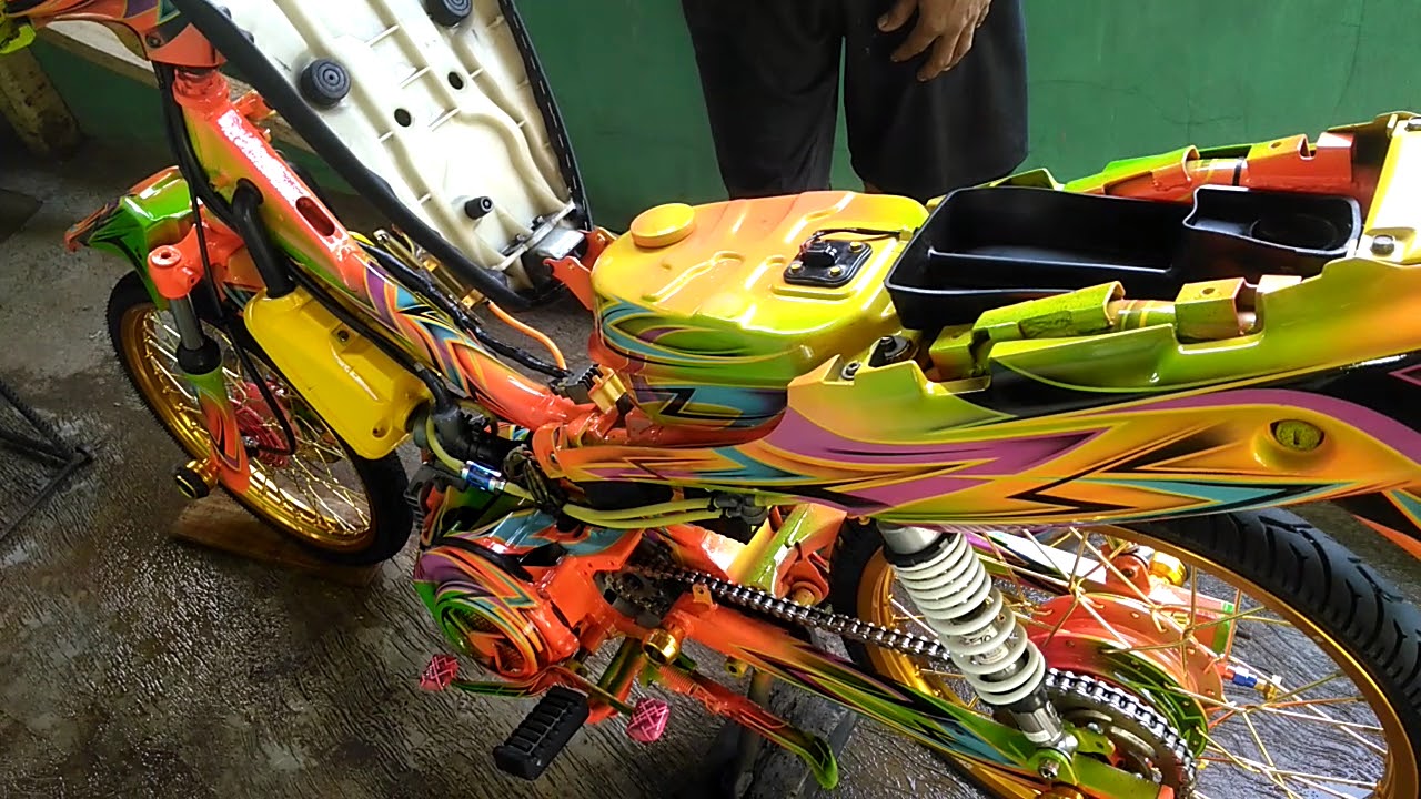 Cah Gagah Video Modifikasi Motor Yamaha Fiz R Drag Airbrush