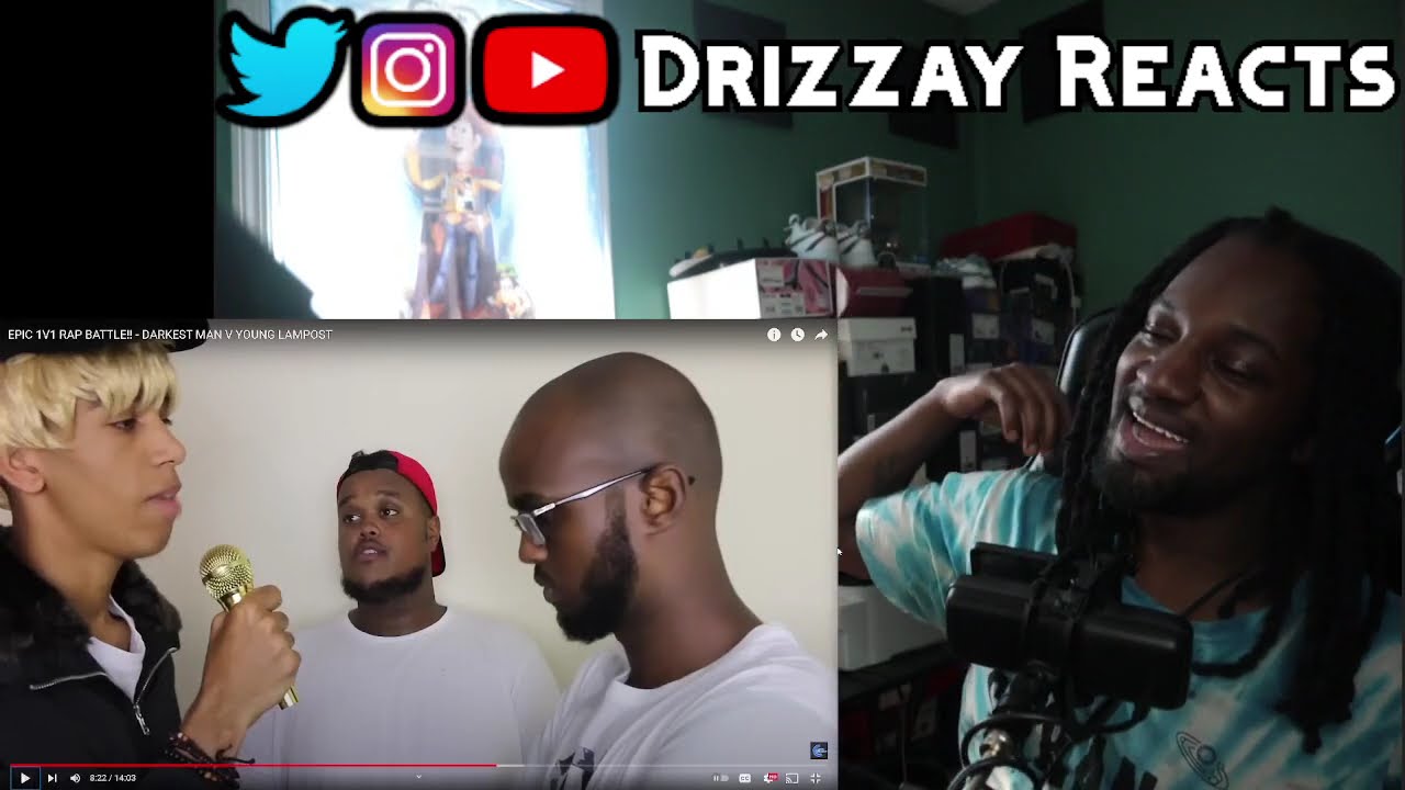 ЭПИЧЕСКАЯ РЭП-БИТВА 1 НА 1!! - РЕАКЦИЯ DARKEST MAN V YOUNG LAMPOST