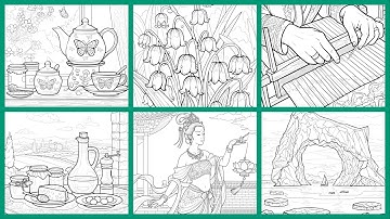 Global Calm ASMR-Inspired Color By Number Collage for Focus Art & Mindful Travel #coloringbook