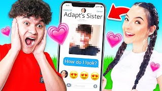 CATFISHING my Little Brother PRETENDING to be his CRUSH (FaZe Adapt's Little Sister)
