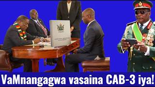 Live YouTube; Nhau inosuwisa, VaMnangagwa vasaina CAB-3 iya!