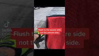 Little tip for unrolling tarps and getting things setup. Please comment ✌🏼 #flatbed #flatbedtarp