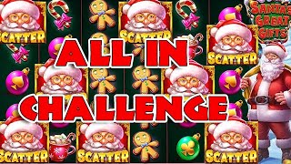 ALL IN BUYS CHALLENGE 6 SCATTER BONUS on SANTA'S GREAT GIFT