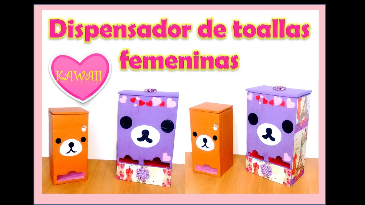Dispensador de toallas femeninas Kawaii