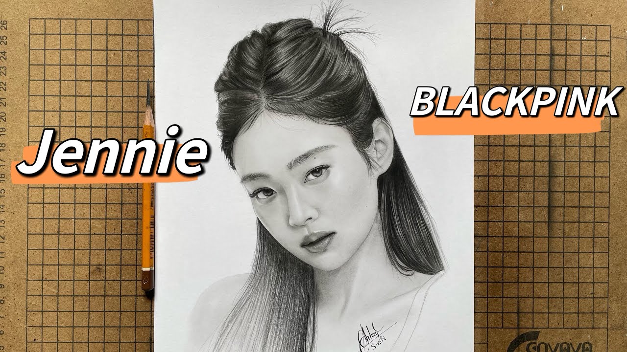 Drawing JENNIE BLACKPINK | Sunchiart - YouTube