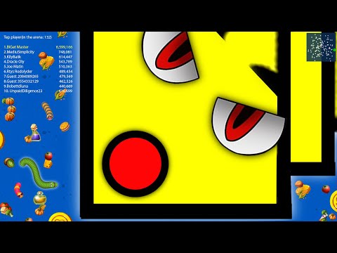 WormsZone.io Pro Giant Slither Snake Top 01 /Trolling Best World Record WormsZoneio #608