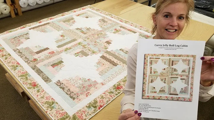 1 Jelly Roll = 1 Quilt! Donna's FREE Curvy Jelly Roll Log Cabin Pattern:)