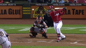 SF@CIN: Suarez plates two on a single to center field