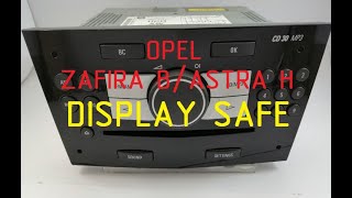 OPEL ZAFIRA B / ASTRA H. Как убрать надпись DISPLAY SAFE.